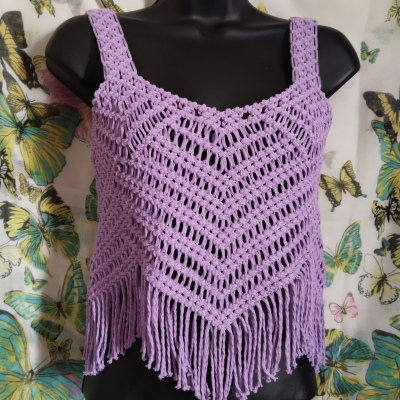TOP LILA MACRAME