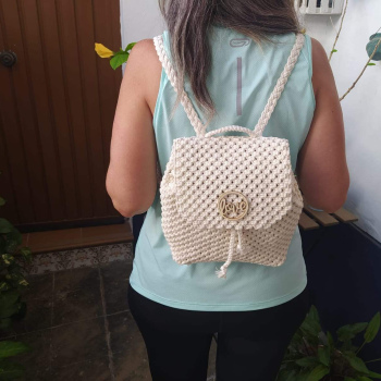 Mochila de macramé