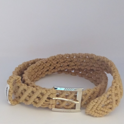 CINTURÓN DE MACRAMÉ BEIGE