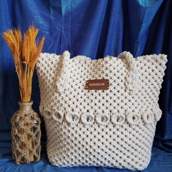 Maxi-cesta de macramé