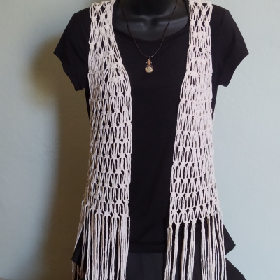 CHALECO DE MACRAMÉ NATURAL